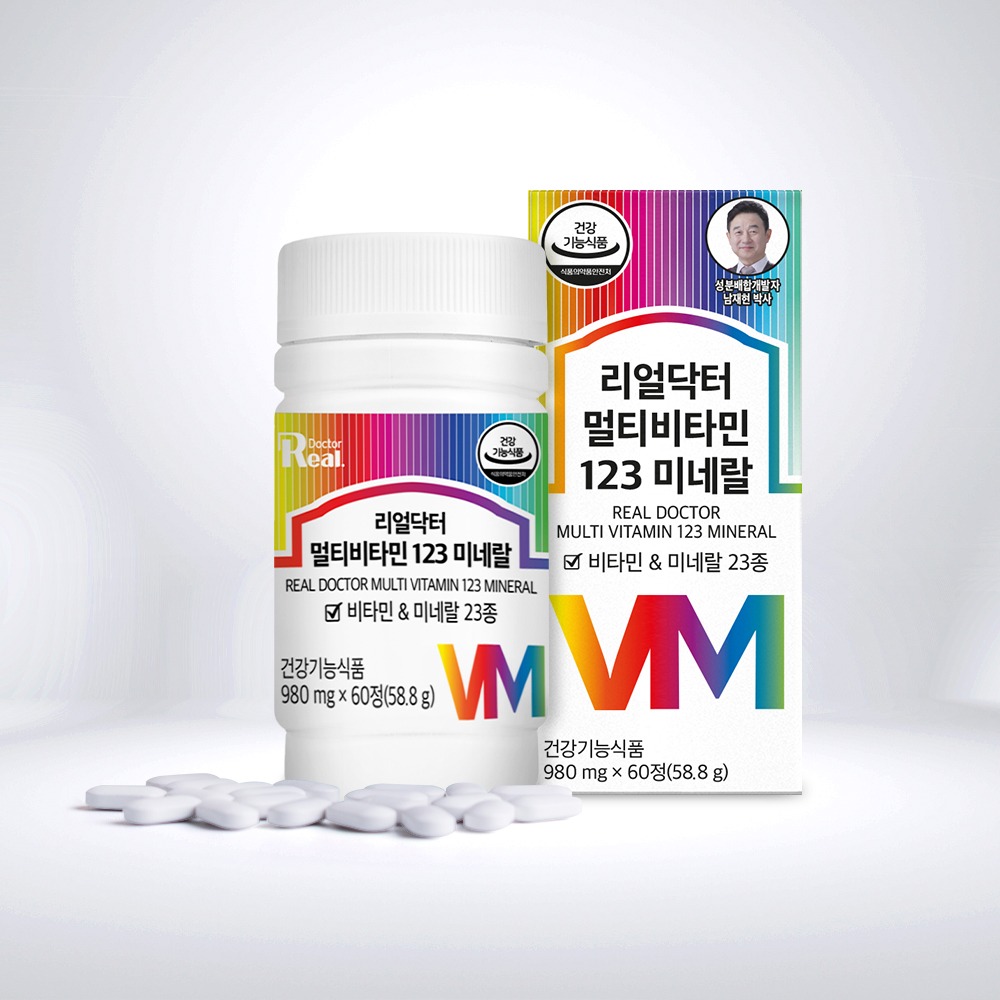 멀티비타민 123 미네랄 980mgX60정 1개 (2개월분)