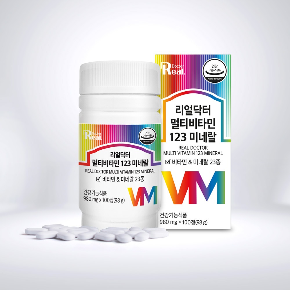 멀티비타민 123 미네랄 980mgX100정 1개 (100일분)
